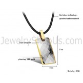 Tungsten Intricate Multifaceted Design Pendant with Plating 18k Gold C632