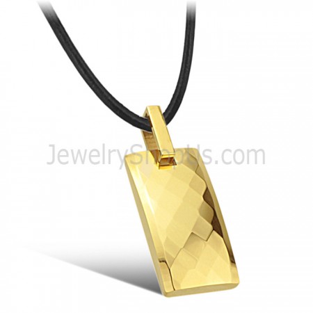 Tungsten Gold Intricate Multifaceted Design Pendant C632