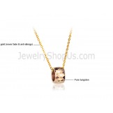 Rose-gold Tungsten Intricate Multifaceted Design Pendant WX718