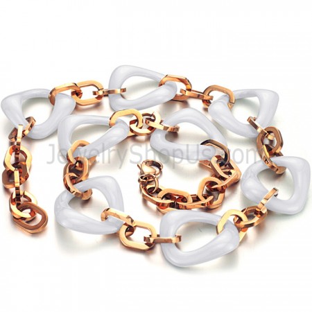 Fashion Ceramic Gold Tianium Necklace C750