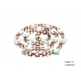 Rose Gold Titanium Ceramic Necklace C741