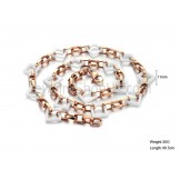 Rose Gold Titanium Square Ceramic Necklace C747