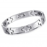 Healthy High Polish Tungsten Bracelet with Energy Magnetic Stone C938