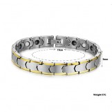 Tungsten Silver Wheat Link Bracelet with Plating 18K Gold C933