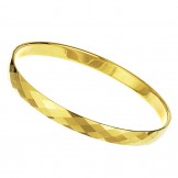 Gold Tungsten Intricate Multifaceted Design Bangle C887