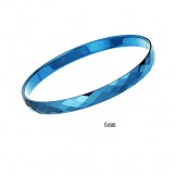Tungsten Blue Intricate Multifaceted Design Couple Bangles C891