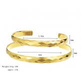 High Polish Tungsten Gold Intricate Multifaceted Design Bracelet Couple Bangles C893