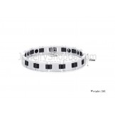 White and Black Ceramic Bracelet with Energy Magnetic Stone C414
