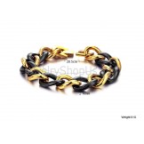 Black Ceramic and Gold Titanium Bracelet C434