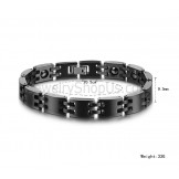Healthy Black Staple Link Ceramic Bracelet C943