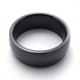 Polished Black Titanium Ring 20807