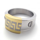 Gold Accent Titanium Ring 20918