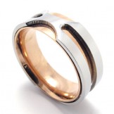 Rose Gold Titanium Ring 20812