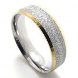 Gold Accent Pearl Titanium Ring 20810