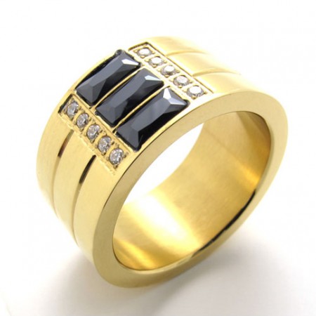 Gold Titanium Ring 20535