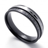 Diamond Black Titanium Ring 20674