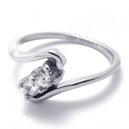Diamond Women's Titanium Ring 20583