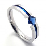 Blue Diamond Titanium Ring 20391
