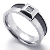 Diamond Titanium Ring 20325