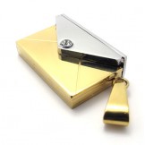 Gold Wallet Lovers Titanium Pendant 20816