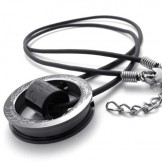 Black Ring Titanium Pendant 20552