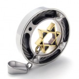Cable Ring Gold Star Lovers Titanium Pendant 20254