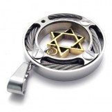 Cable Ring Gold Star Lovers Titanium Pendant 20254