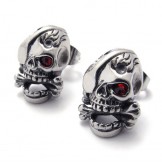 Skull Titanium Earrings 20355