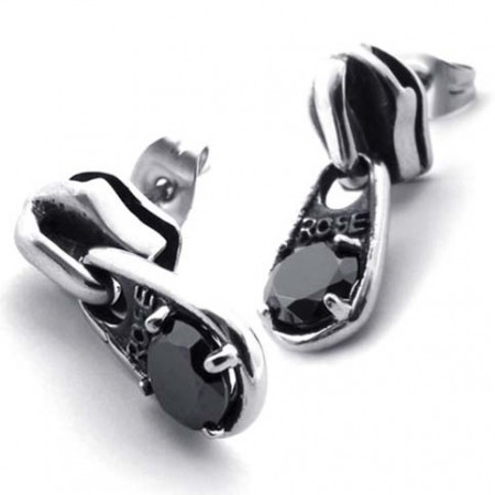 Black Diamond Titanium Earrings 20339