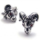 Red Diamond Sheep Titanium Earrings 20337