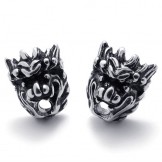 Lion Head Titanium Earrings 20334