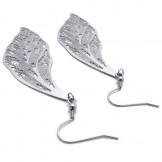 Hollow Leaf Titanium Earrings 20227