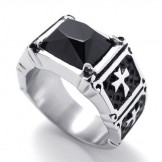 Cross Black Diamond Titanium Ring 20785