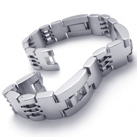8.5 inch Diamond Titanium Bracelet 20304