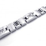 8.5 inch Diamond Titanium Bracelet 20304