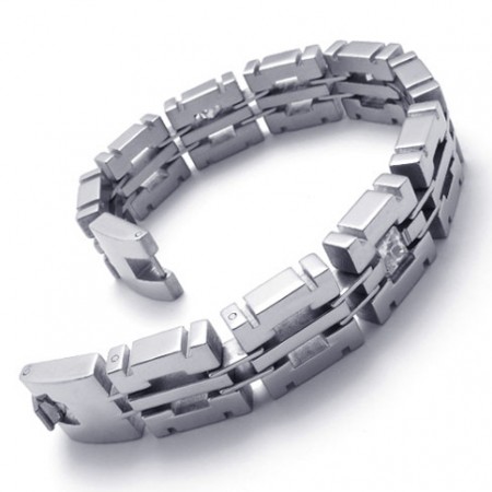 8.1 inch Diamond Titanium Bracelet 20303