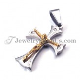 Fashion Gold Women's Titanium Cross for Jesus Pendant