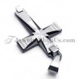 Elegant Black Titanium Cross Pendant