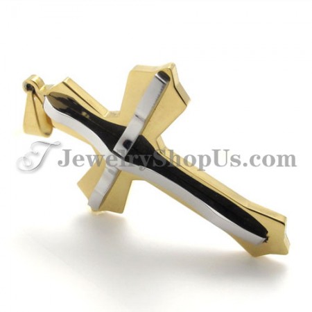 Fashion Gold Titanium Cross Pendant