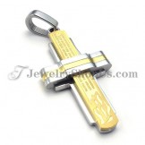 Gorgeous Gold Titanium Cross Pendant