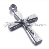 Elegant Titanium Cross of Jusus Pendant