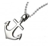 Titanium Steel Pendants Necklace Skull Anchor Cross