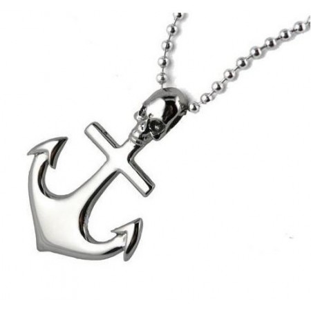 Pure Titanium Pendants Necklace Skull Anchor Cross