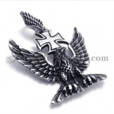 Eagle and Cross Titanium Pendant