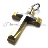 Elegant Titanium Gold Cross Pendant