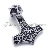 Fashion Skull with Cross Titanium Pendant