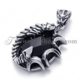 Elegant Black Zircon Titanium Pendant
