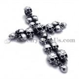 Fashion Skulls Cross Titanium Pendant