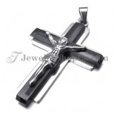 Fashion Black Titanium Cross of Jesus Pendant
