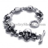 Fashion Titanium Skulls Bracelet